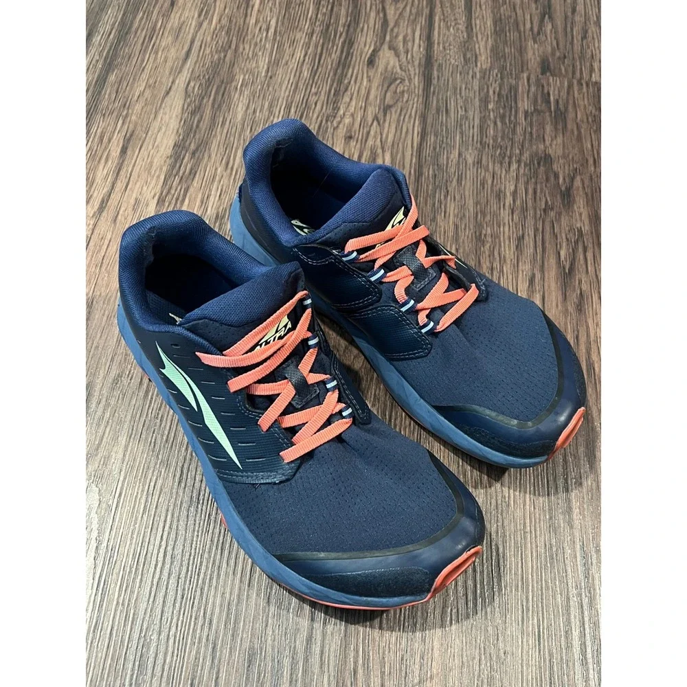 Altra Superior 5 Women size 8 Navy Blue Orange Trail Running Shoes AL0A5483442